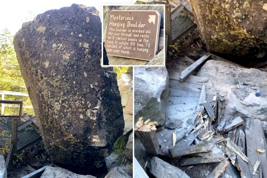 Historic 80-ton Boulder Falls at New Hampshire’s Polar Caves, No Injuries Reported - SSBCrack