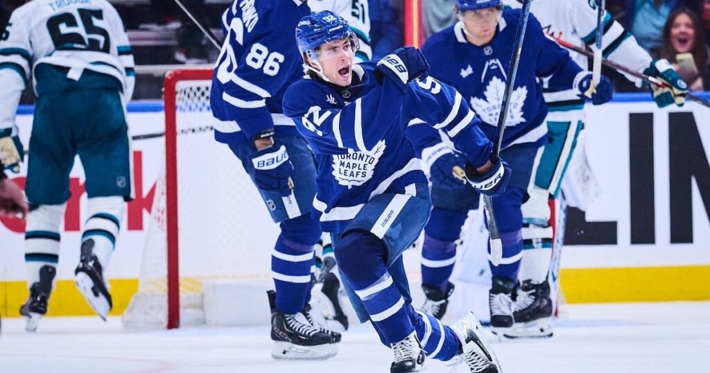 Gavin McKenna scores winner, Maple Leafs top Sharks to snap three-game slide - TSN