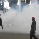 Police Fire Tear Gas at Lekki Toll Gate on #EndSARS Memorial Day - Real Broadcasting Network