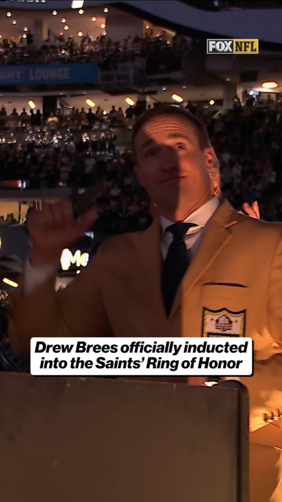 Saint's legend and FOX Sports' Drew Brees gets his Ring of Honor in New Orleans - FOX Sports