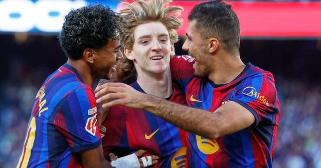 Anthony Gordon scores first goal for Barcelona as leader equals best start in La Liga - 巴士的報