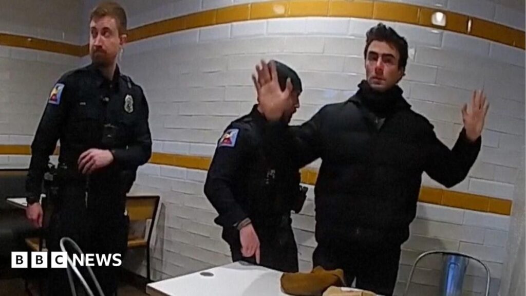 Watch: Newly released video shows Luigi Mangione’s arrest - BBC