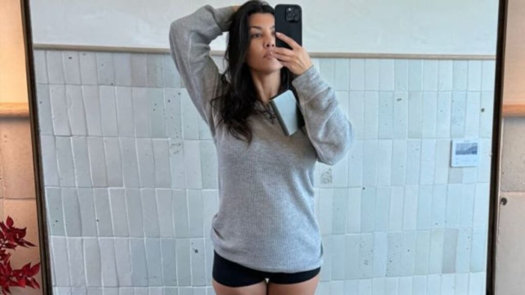 Kourtney Kardashian’s Plunging The Attico Micro Minidress Rides up Her Thighs - AOL.com