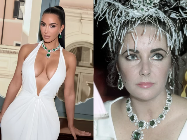 Kim Kardashian wears Elizabeth Taylor’s $12.7 million emerald necklace in Rome - The Express Tribune