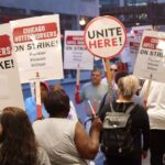 Hotel workers on strike ahead of Chicago marathon weekend - CBS News