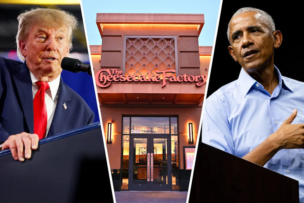 How the Cheesecake Factory got dragged into a spat involving Trump and Obama days before the midterms - Yahoo