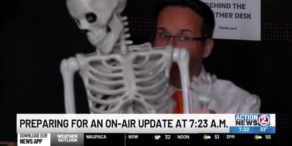 Candid moment with a skeleton - WOWT