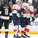 Panthers forward Brad Marchand sustains left leg injury in second period against Kings - Yahoo Sports
