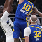 See Kelly Oubre block Myles Turner in Indiana Pacers photos vs. Milwaukee Bucks in NBA action - Yahoo Sports