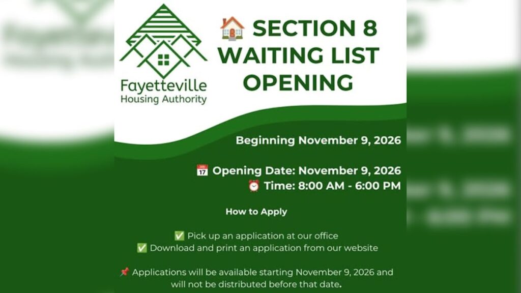Fayetteville Housing Authority Section 8 waiting list reopening for the first time since 2021 - Yahoo