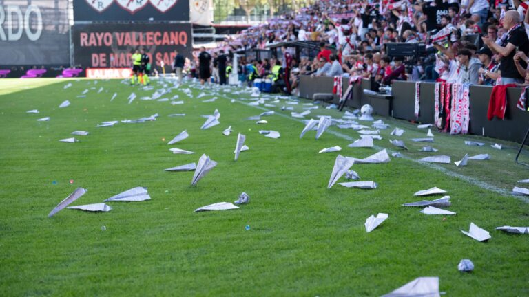Chaos in Madrid: La Liga match abandoned after paper aeroplanes, seats and balls on the pitch - Goal.com