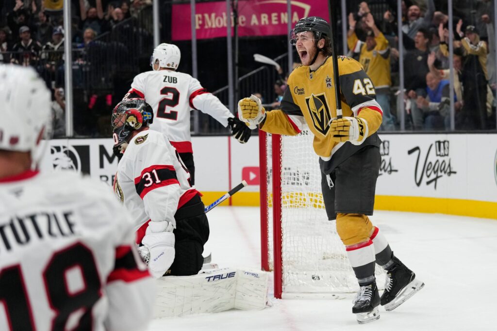 Raphael Lavoie scores his 1st NHL goal as the Golden Knights beat the Senators 4-1 - CT Insider