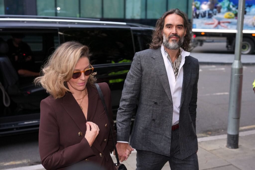 Russell Brand arrives at a London court for his trial on rape and sexual assault charges - Midland Reporter-Telegram