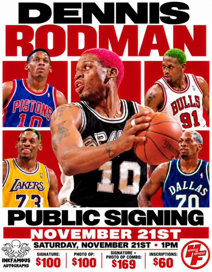 NBA legend Dennis Rodman is coming back to San Antonio. Here's how to meet him - San Antonio Express-News