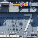 After 11 months of deployment, the aircraft carrier USS Abraham Lincoln returned to the U.S. displaying its kill marks from Operation Epic Fury - Zona Militar