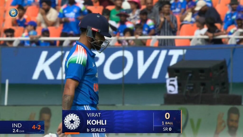 IND vs WI 2026, 3rd ODI: Virat Kohli Wicket - BCCI