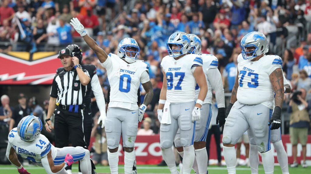 Jahmyr Gibbs ties Barry Sanders for most TDs by a player under 25 - NBC Sports