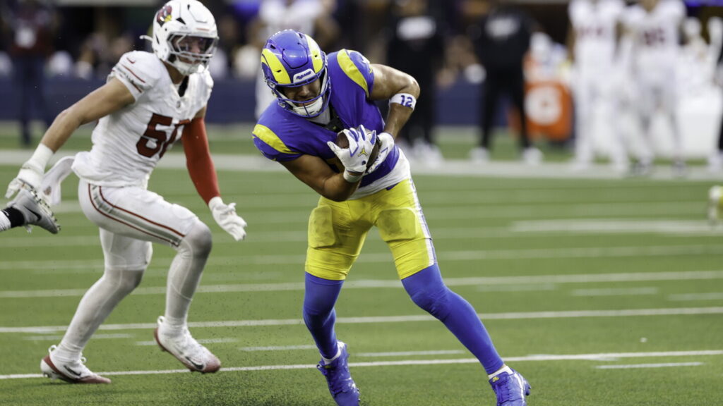 Puka Nacua leaves practice early with calf injury - NBC Sports