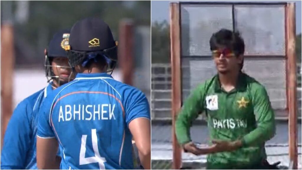 Pakistan's Saim Ayub gives Sooryavanshi baby send-off, Abhishek responds with sixes - indiatoday.in