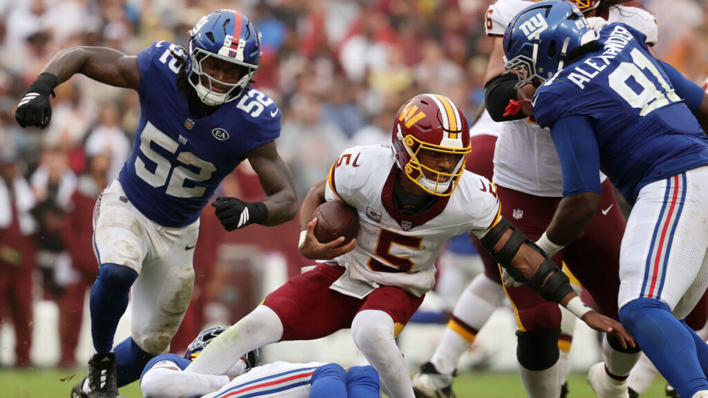 Commanders let OT expire vs. Giants as NFL sees 1st tie of season - theScore